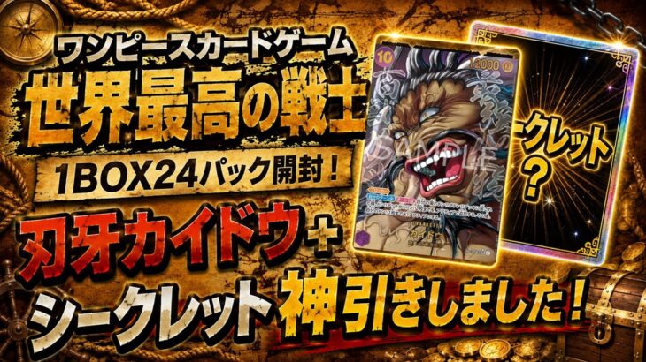 『出ました刃牙カイドウ！』ワンピースカードゲーム世界最強の戦士　開封動画