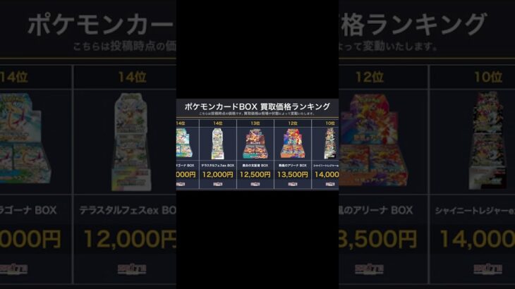 ポケカのBOX買取ランキング公開！新弾直前の価格はいかに！？