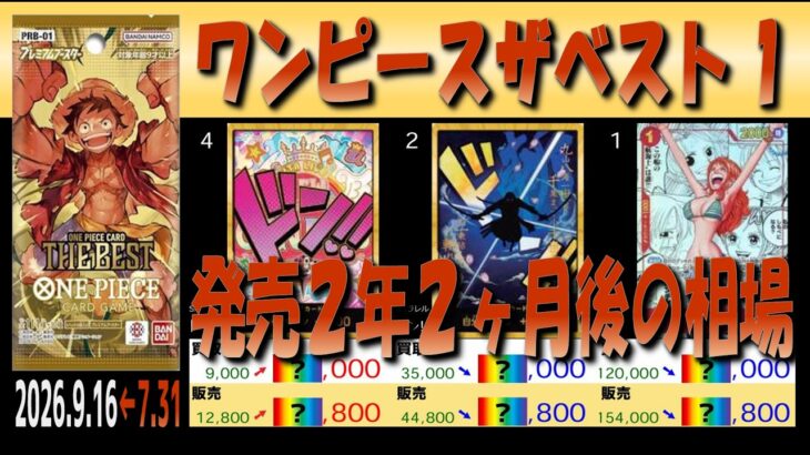 全編 (PRB01)【発売2年2ヶ月後 価格相場TOP36】ワンピースザベスト1【2026.9.16←7.31】プレミアムブースター 世界最強の戦士 ワンピカ ワンピース カード 新弾