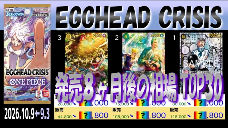 全編 (EB04)【発売8ヶ月後 価格予想TOP30】Egghead Crisis【2026.10.9←9.3】ヒロインズ・エディッション 世界最強の戦士 ワンピカ ワンピース カード 新弾
