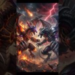 【🧠Grok遊戯王】対決「メテオ・スウォーム・ドラゴン」×「ブラック・デーモンズ・ドラゴン」 #Shorts